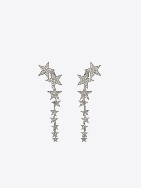 SAINT LAURENT long falling star earrings in metal