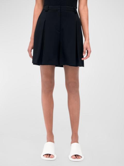 Another Tomorrow Fluid Pleated Shorts