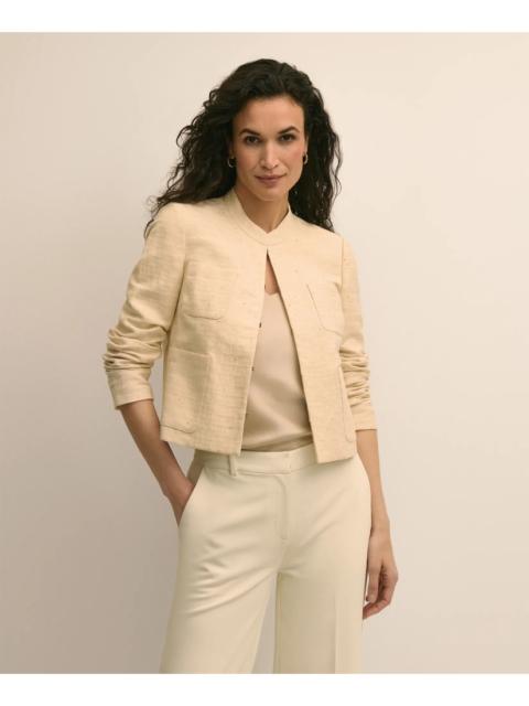 Brooks Brothers Linen-Cotton Blend Sequin Jacket
