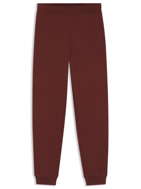 HUGO COTTON-TERRY SWEATPANTS WITH EMBROIDERED LOGO
