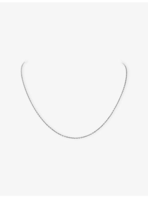 Van Cleef & Arpels Angle Filed Trace Chain 18ct White Gold Necklace