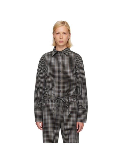 RÓHE Black Checked Shaped Shirt