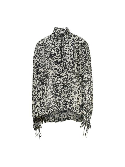 Dries Van Noten Loose Fit Blouse With Ruffle