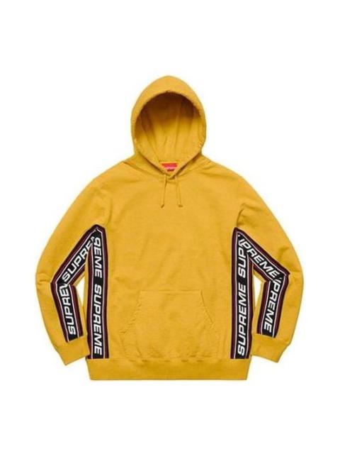 Supreme Text Rib Hooded Sweatshirt 'Yellow' SUP-FW19-351