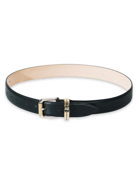 DÉHANCHE Women's Alegra Leather Belt - Black Mixed Metal