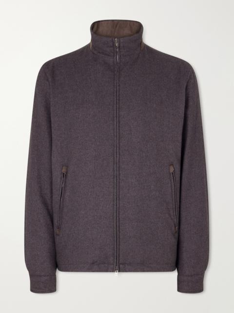 Herno Silk and Cashmere-Blend Twill Bomber Jacket