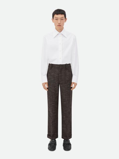 Textured Wool Speckled Trousers