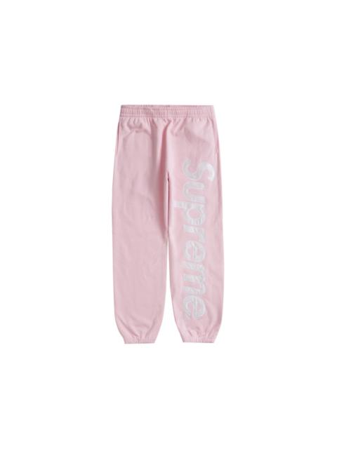 Supreme Supreme Satin Appliqué Sweatpant (FW23) Light Pink