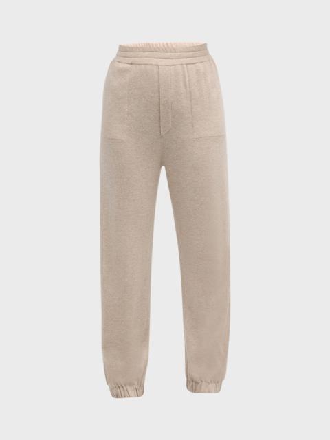 2-Ply Cashmere Pull-On Joggers With Elastic Cuffs