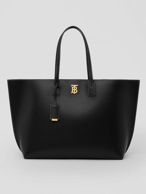 Burberry Large Monogram Motif Leather Tote