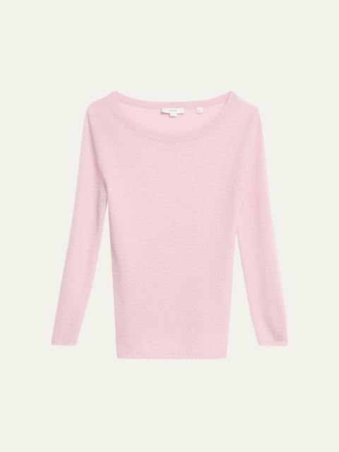 Vince Boat-Neck Cashmere-Silk Top
