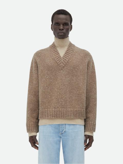 Double Layer Effect Wool Sweater