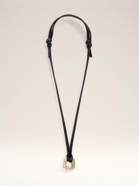 AMI Paris GOLD BRASS DUNE SQUARE NECKLACE