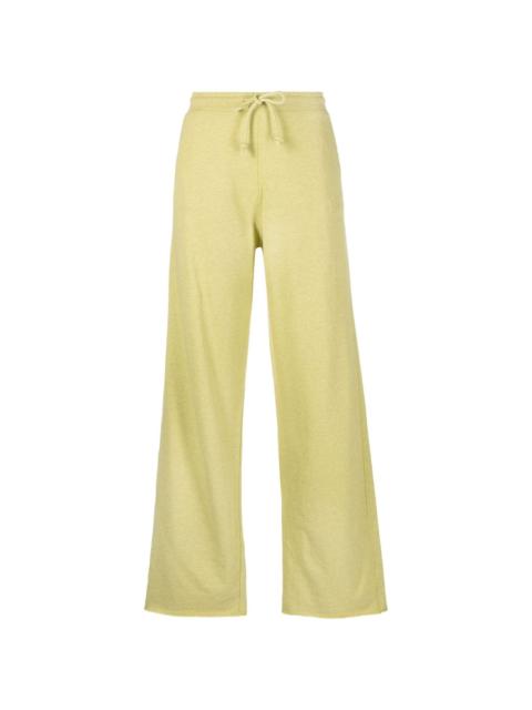 organic cotton wide-leg track pants