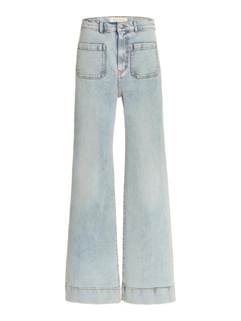 JEANERICA St Monica Stretch High-Rise Flared-Leg Jeans light wash