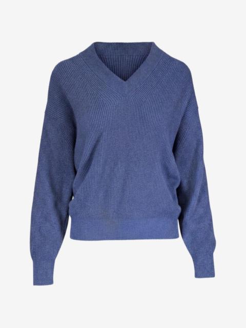 Brunello Cucinelli ribbed-knit V-neck cashmere sweater