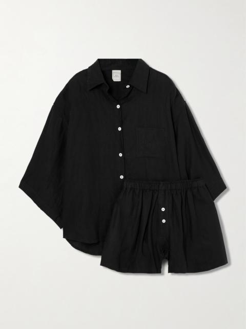 DEIJI STUDIOS 03 Linen Shirt And Shorts Set
