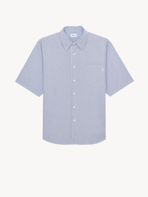 SAINT LAURENT CASSANDRE SHIRT IN STRIPED COTTON POPLIN