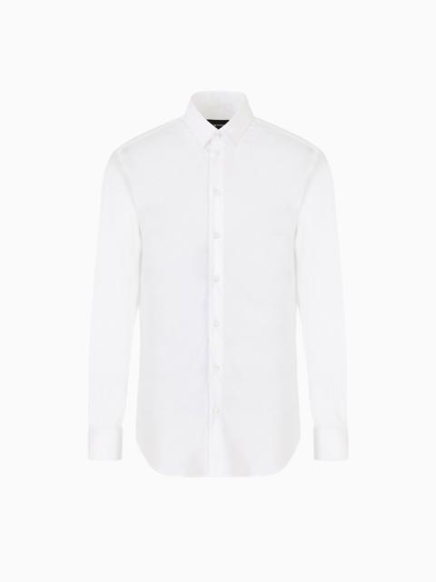EMPORIO ARMANI Stretch cotton poplin shirt