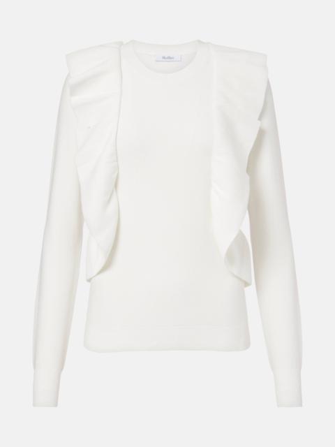 Max Mara Agenzia knitted ruffled top