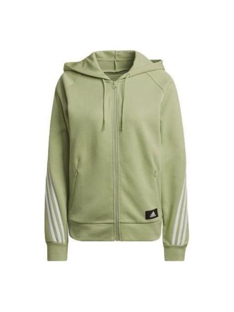 adidas (WMNS) adidas Sportswear Future Icons 3-Stripes Hooded Track Top 'Green' HE1661