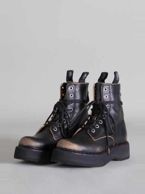 Single Stack Lace Up Boots | R13 Deinm