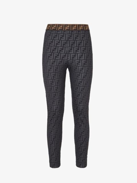 FENDI Black tech fabric leggings