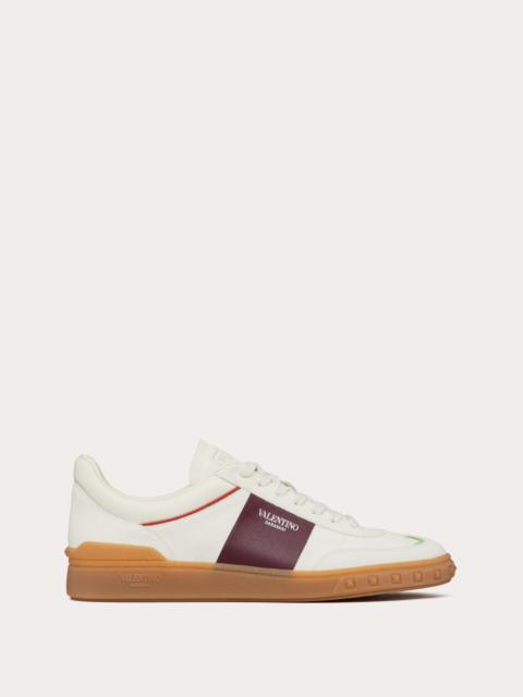 UPVILLAGE LOW TOP SNEAKER IN SPLIT LEATHER AND CALFSKIN NAPPA LEATHER