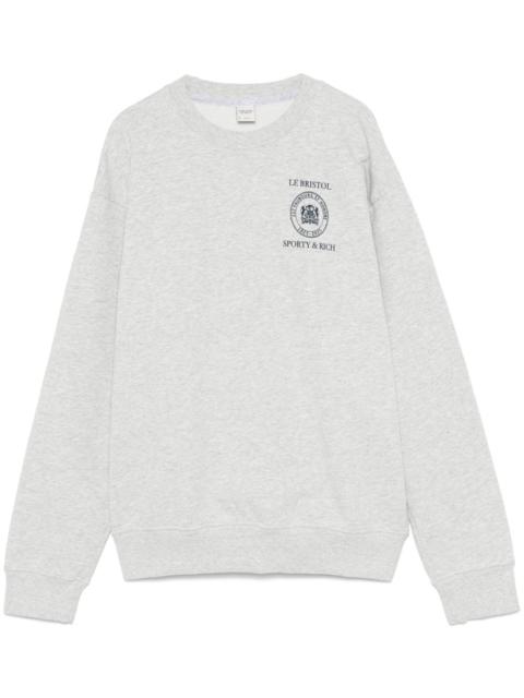 Sporty & Rich x Le Bristol Paris crest seal-print sweatshirt
