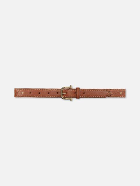 FRAME Embellished Belt in Tan