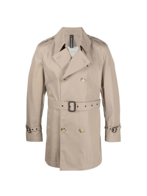 Mackintosh ST JOHN Beige Gabardine Cotton Short Trench Coat