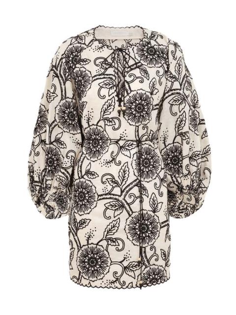 Zimmermann TALLOW EMBROIDERED MINI DRESS