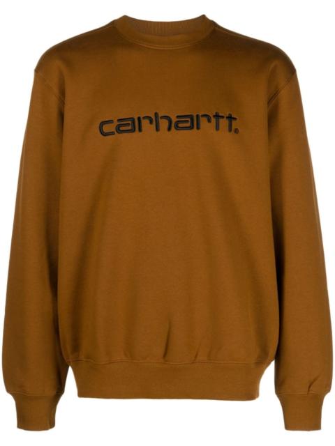 logo-embroidered jersey sweatshirt