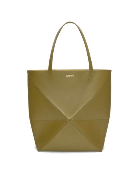 Loewe XL Puzzle Fold Tote in shiny calfskin