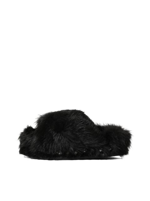 BLACK MOUTON FUR / BLK BLK