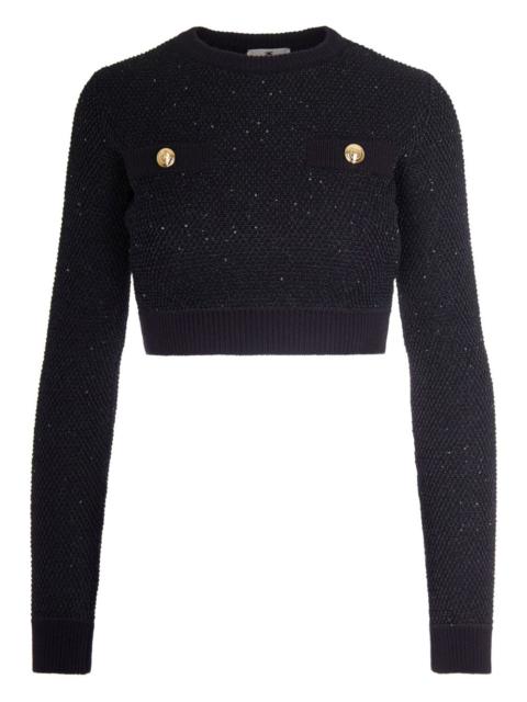 ELISABETTA FRANCHI sequin-embellished top