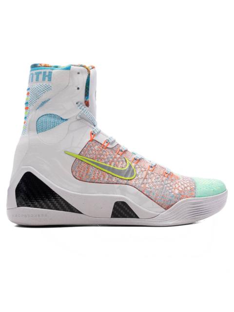 Nike KOBE IX ELITE HIGH PROTRO 'WHAT THE KOBE?' - WHITE/REFLECTIVE SILVER/CHLORINE BLUE