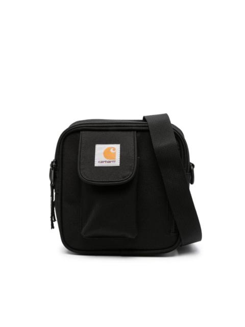 Essentials logo-patch messenger bag