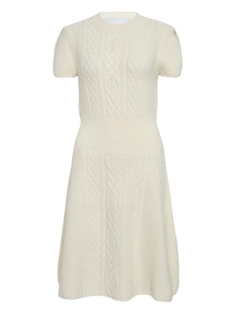 3.1 Phillip Lim cable-knit short-sleeve midi dress