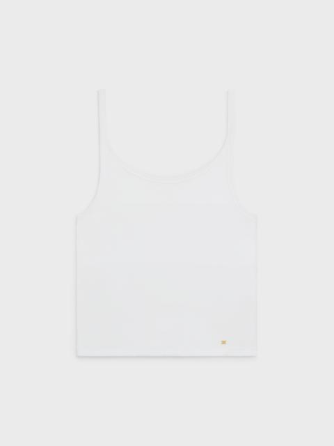 TRIOMPHE VEST TOP IN RIBBED COTTON