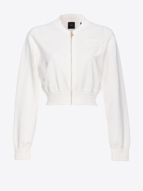 PINKO SHORT FLEECE BOMBER JACKET