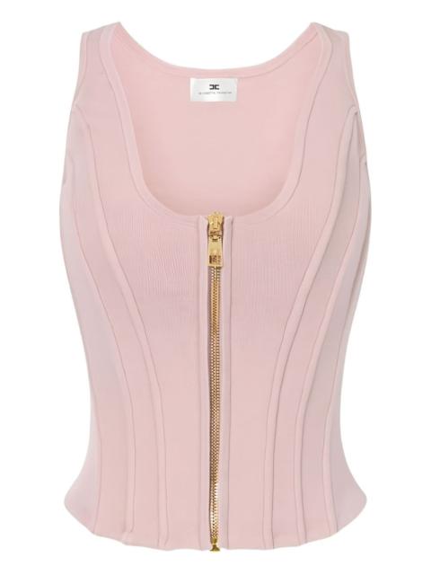 ELISABETTA FRANCHI ribbed zip top