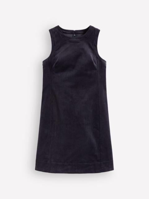 BODEN Lou Cord Shift Dress-Navy