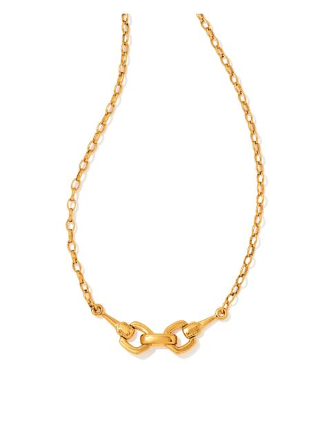 KENDRA SCOTT Beau Short Pendant Necklace in Vintage Gold