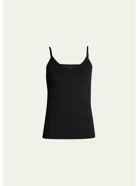 Lafayette 148 New York Mesh Jersey V-Neck Tank