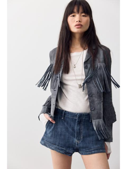 FREE PEOPLE We The Free West Side Denim Micro Chino Shorts