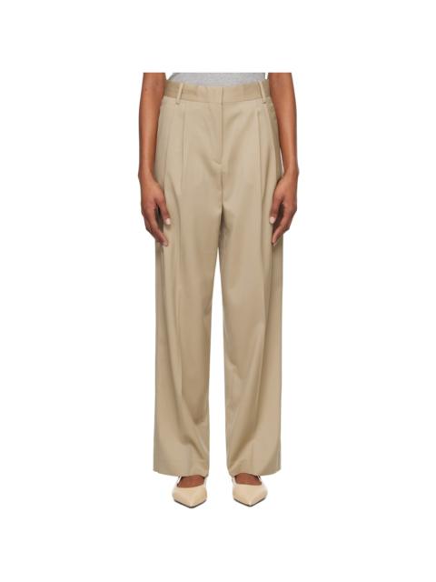 RÓHE Beige Pleated Trousers