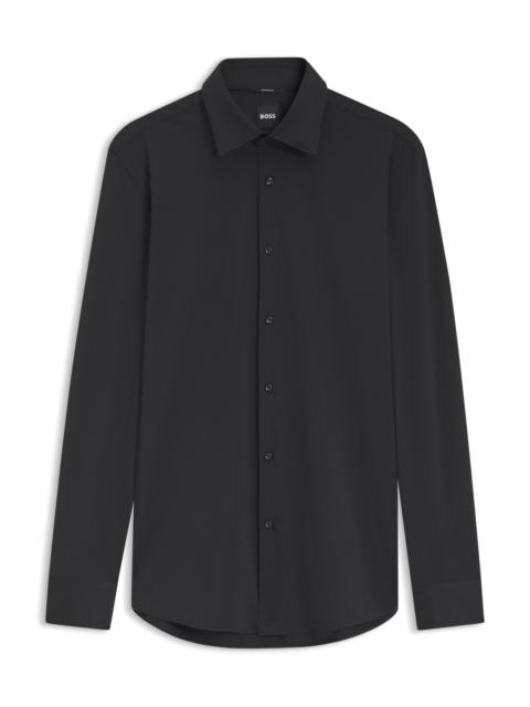 BOSS SLIM-FIT SHIRT IN ITALIAN-MADE PERFORMANCE-STRETCH JERSEY