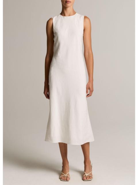 Vince Linen-Blend Bias-Cut Dress