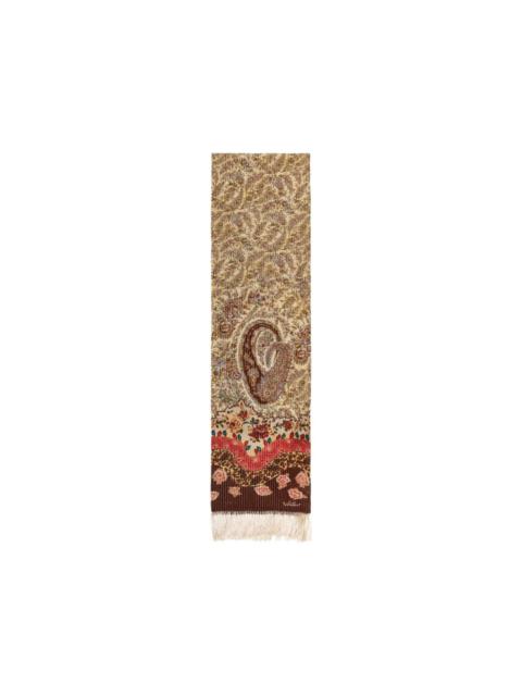 Valentino paisley fringed scarf